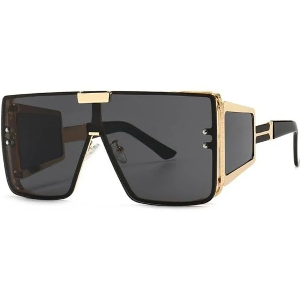 Men Statement Shield Sunglasses Bold Futuristic Design Shades Ladys Modern Gafas